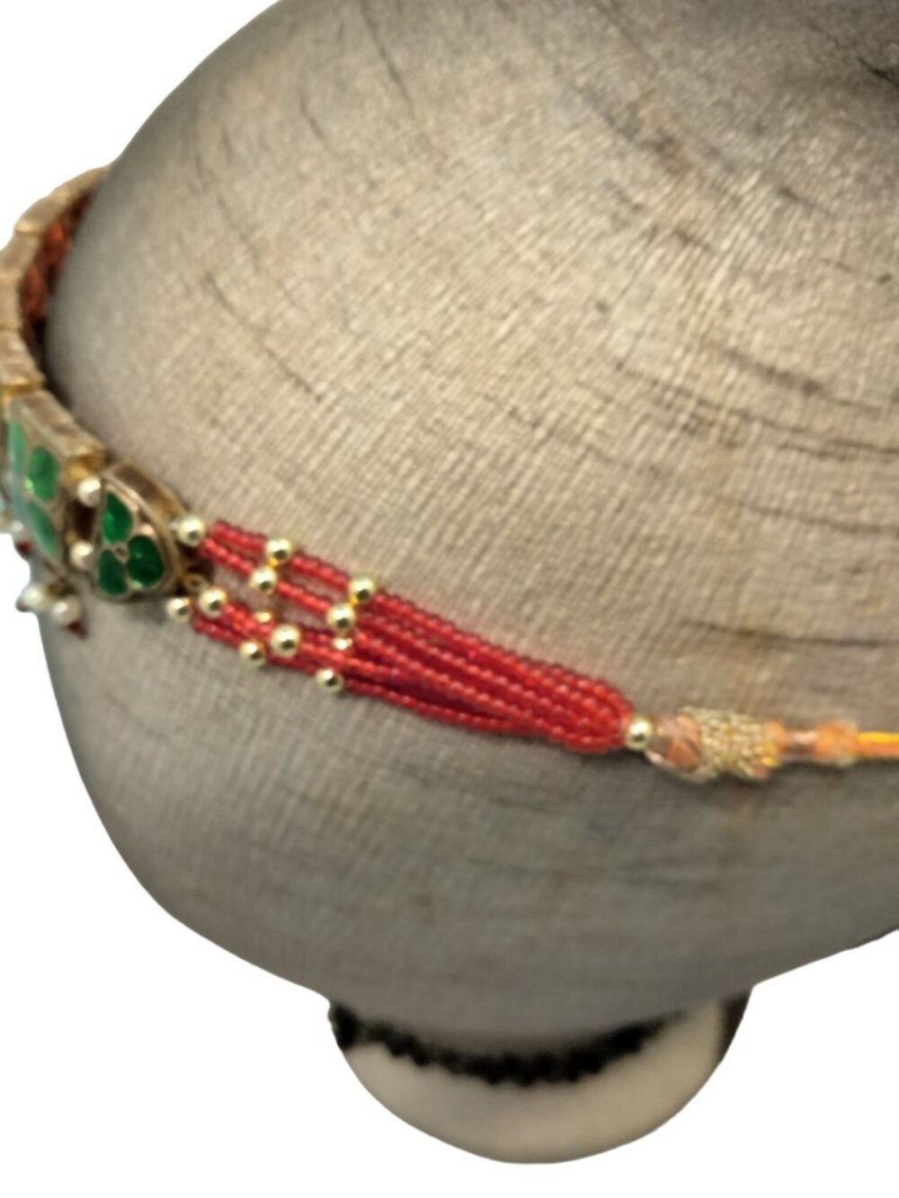 Meenakari Choker Belt Headpiece Bollywood Spiritual Family Fertility Prosperity - Picture 8 of 12